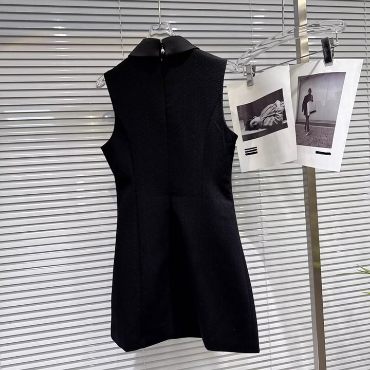 【dress】3色展開ベストワンピース Q7890
