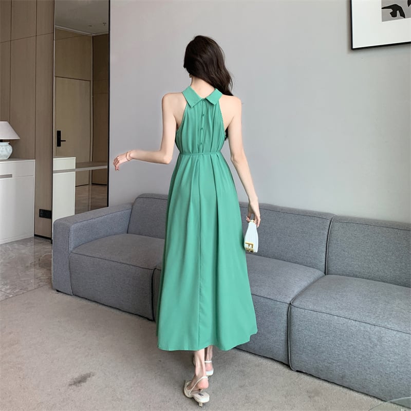 【dress】おしゃれ大人気ノースリーブデートワンピース　M17072