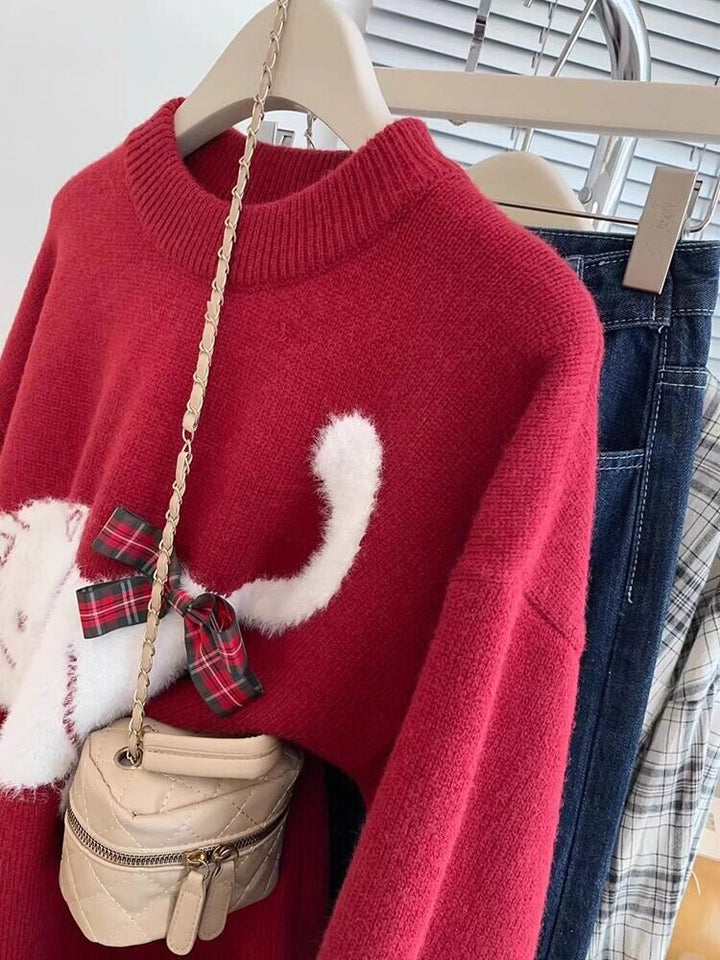 【tops】クルーネックニットセーター　M28986