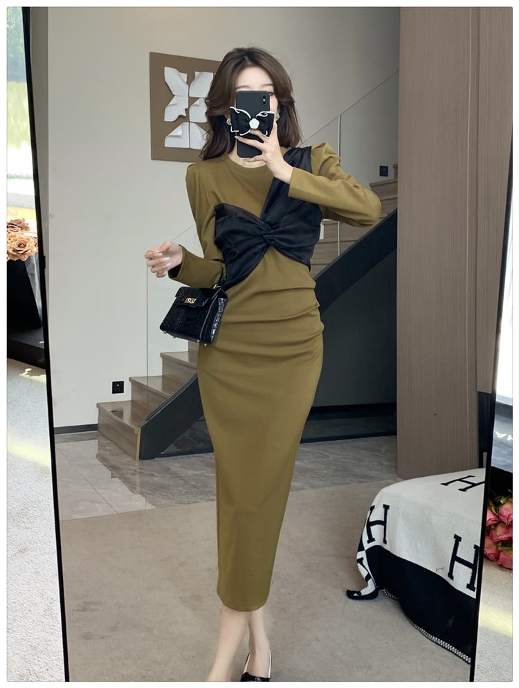 【dress】リボン付きデートワンピース　M18186
