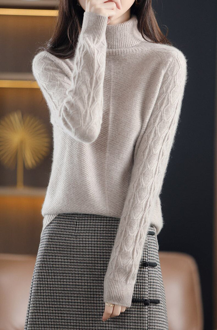 【tops】ハイネックニットプルオーバー　M19149