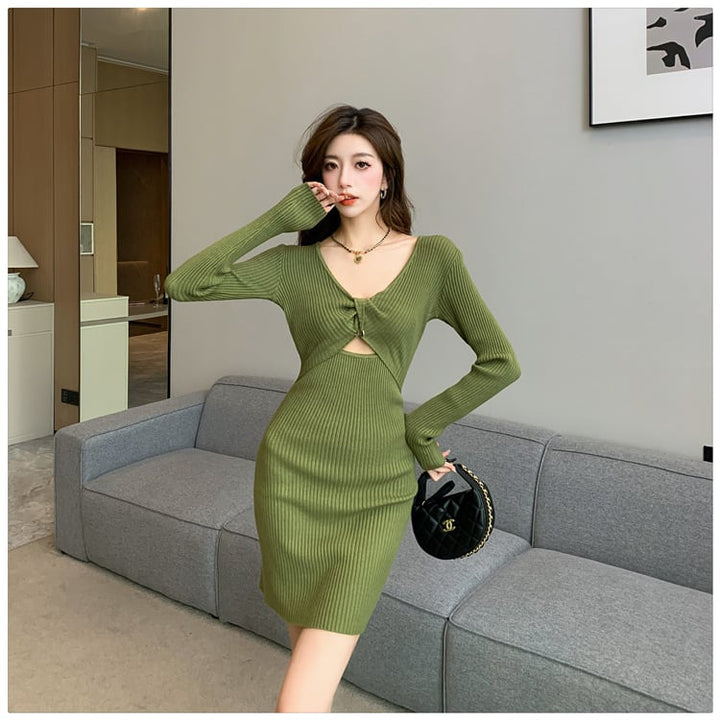 【dress】カットワーク2WAYニットワンピース　M17947