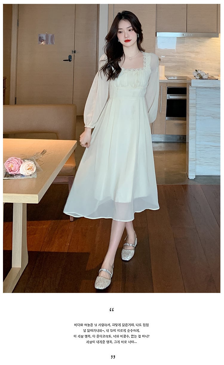 【dress】人気を独占中 エレガント切り替えデートワンピース　M16948