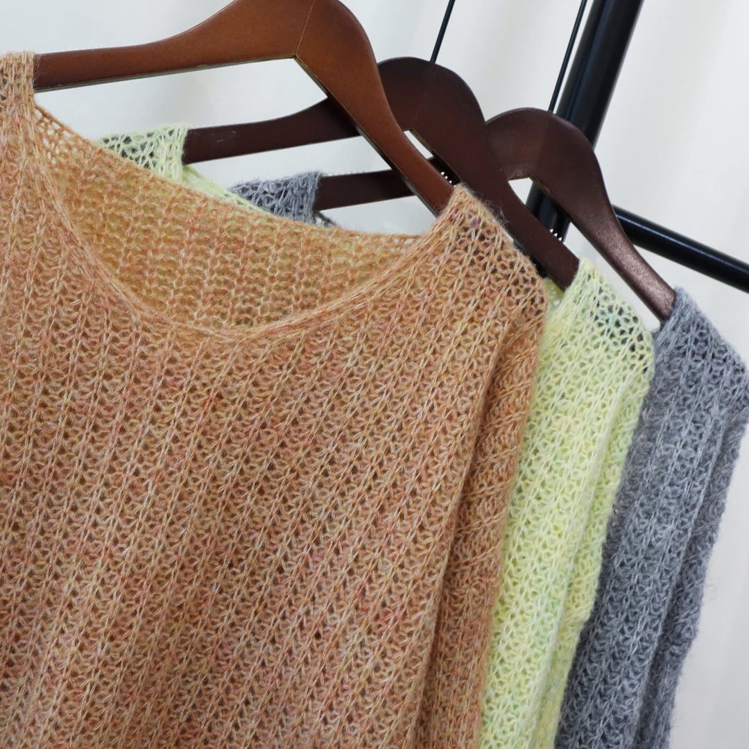 【tops】クルーネックニットセーター　M18195