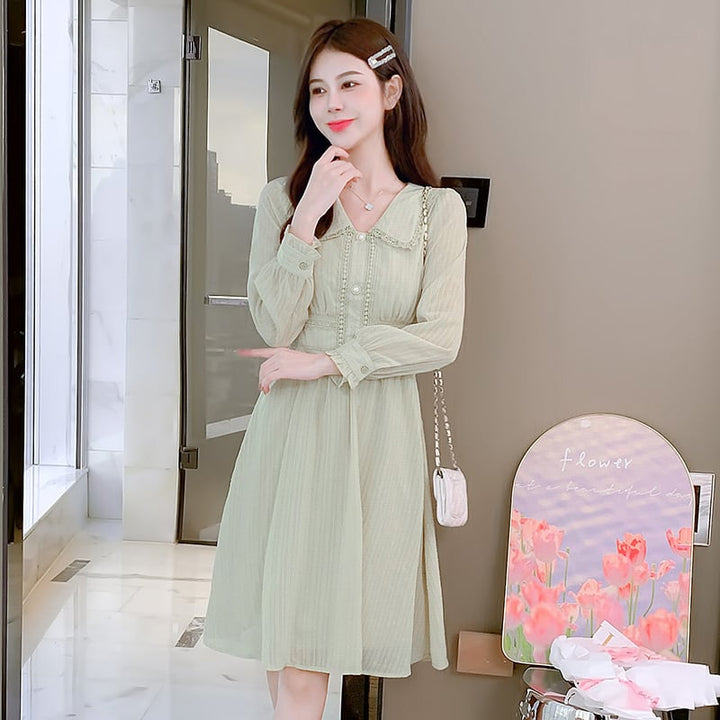 【dress】気質満点大人可愛いスウィートデートワンピース　M17644