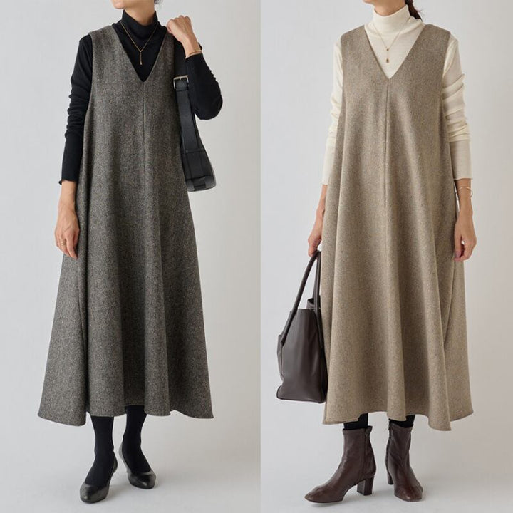 【dress】Vネックベストワンピース　M28039