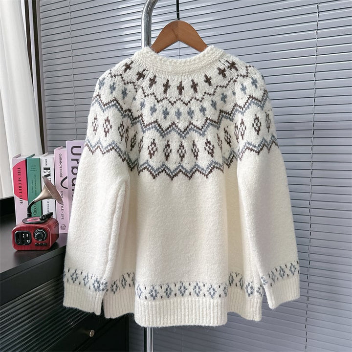 【outer】ジャカードニットカーデ　M28152