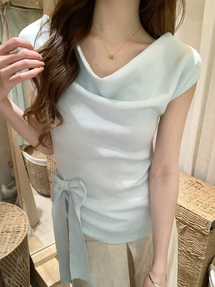 【tops】リボンニットトップス  N3552
