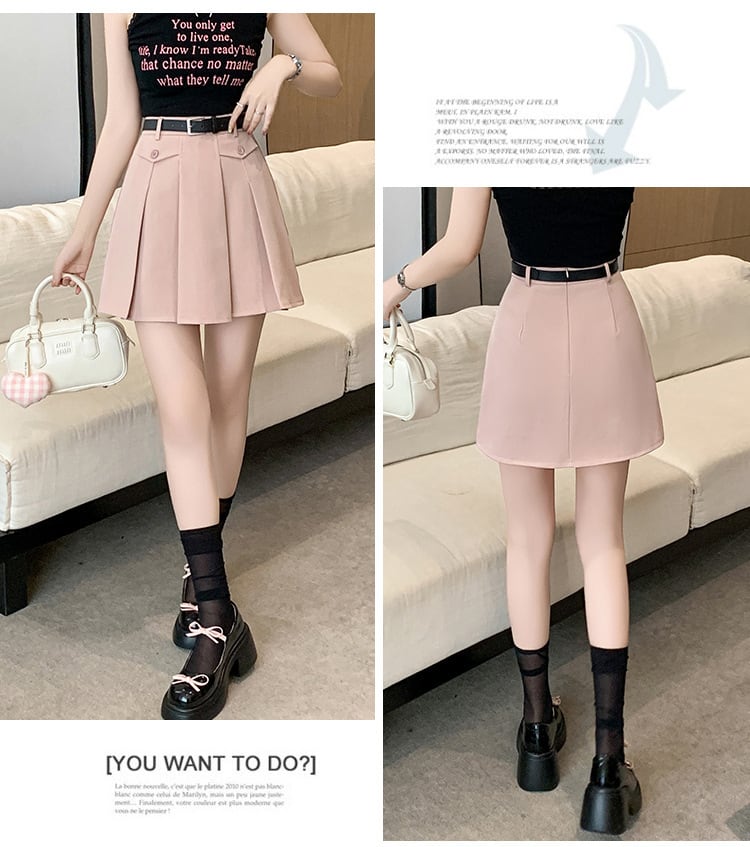 【bottoms】プリーツスカート　M29366