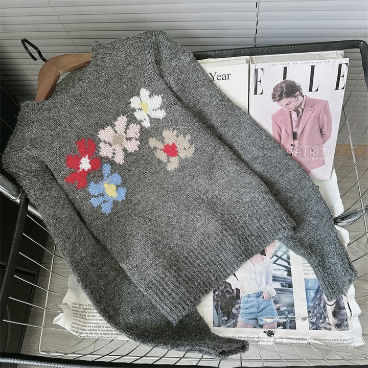【tops】刺繍ニットセーター　M27205