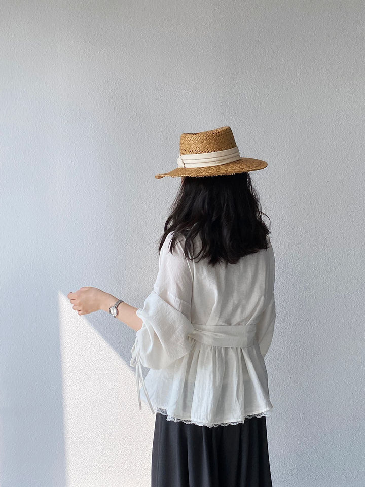 【tops】レースドッキングトップス Q8244