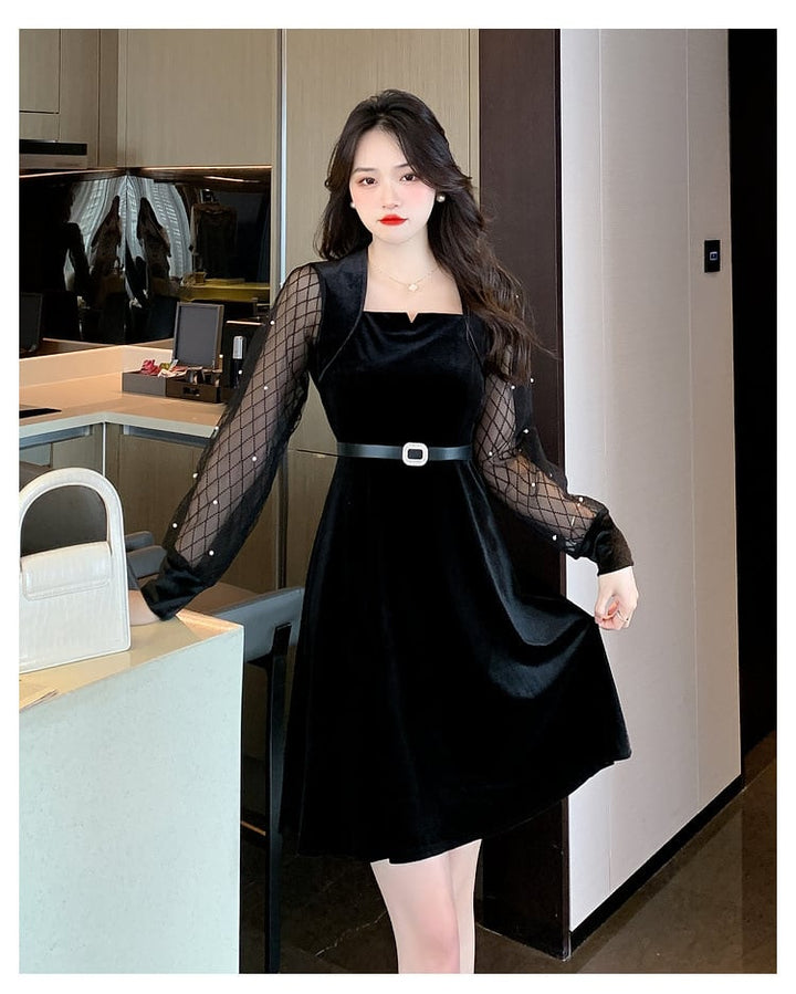 【dress】女子力アップエレガント切り替えデートワンピース　M17605