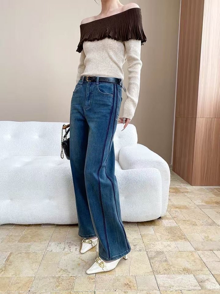 【tops】オフショルニットトップス　K0656