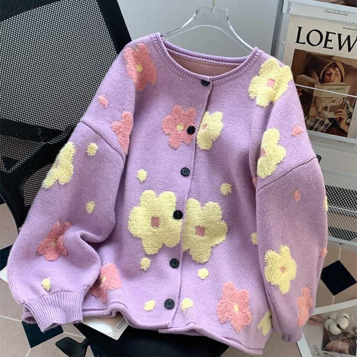 【outer】クルーネックニットカーデ　M26325