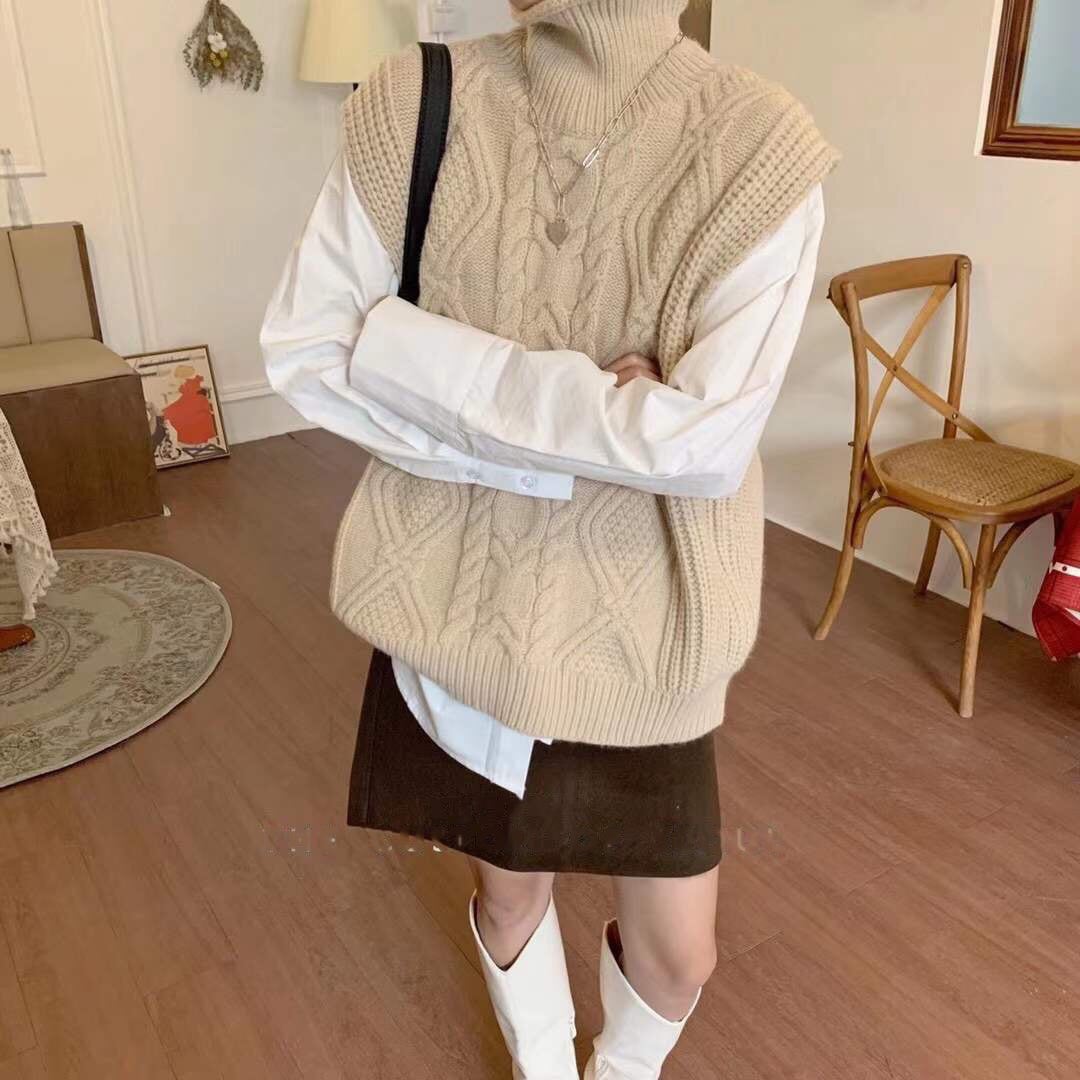 【tops】ハイネックニットプルオーバー　M18399