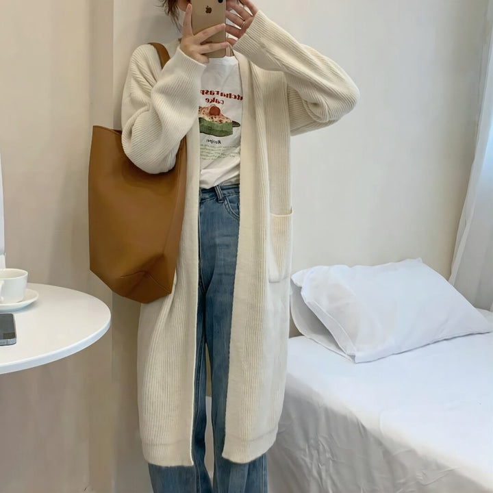 【outer】ロング丈ニットカーデ　M19145