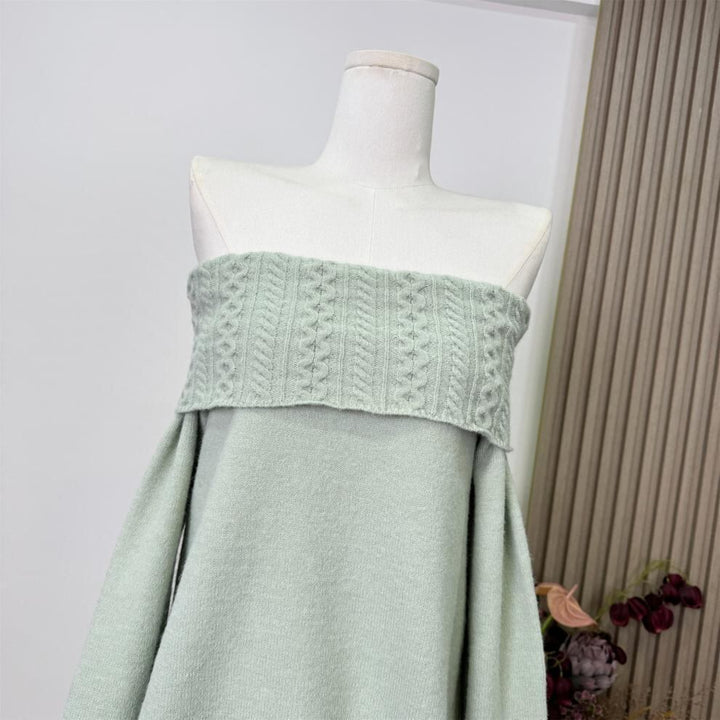 【tops】オフショルダーニットセーター　M28944