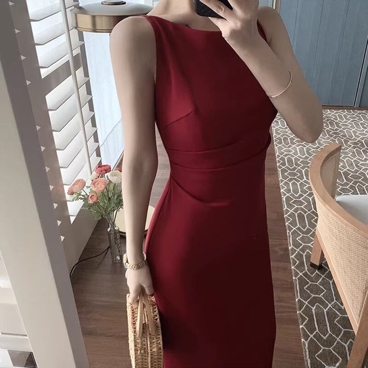 【dress】ノースリーブロングワンピース Q8434