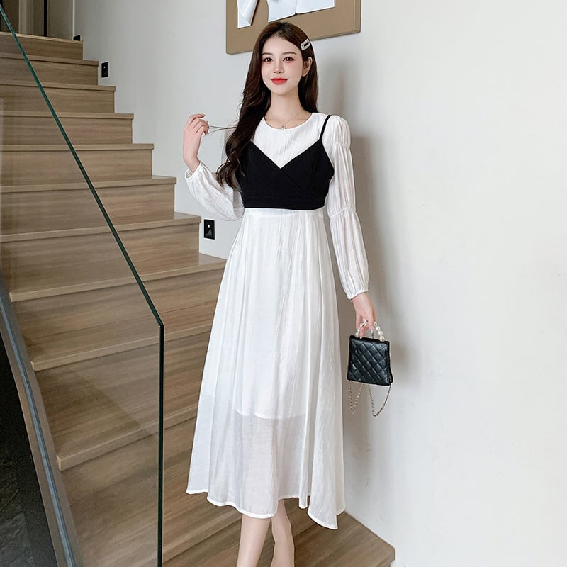 【dress】絶対欲しい エレガント切り替えデートワンピース　M17291
