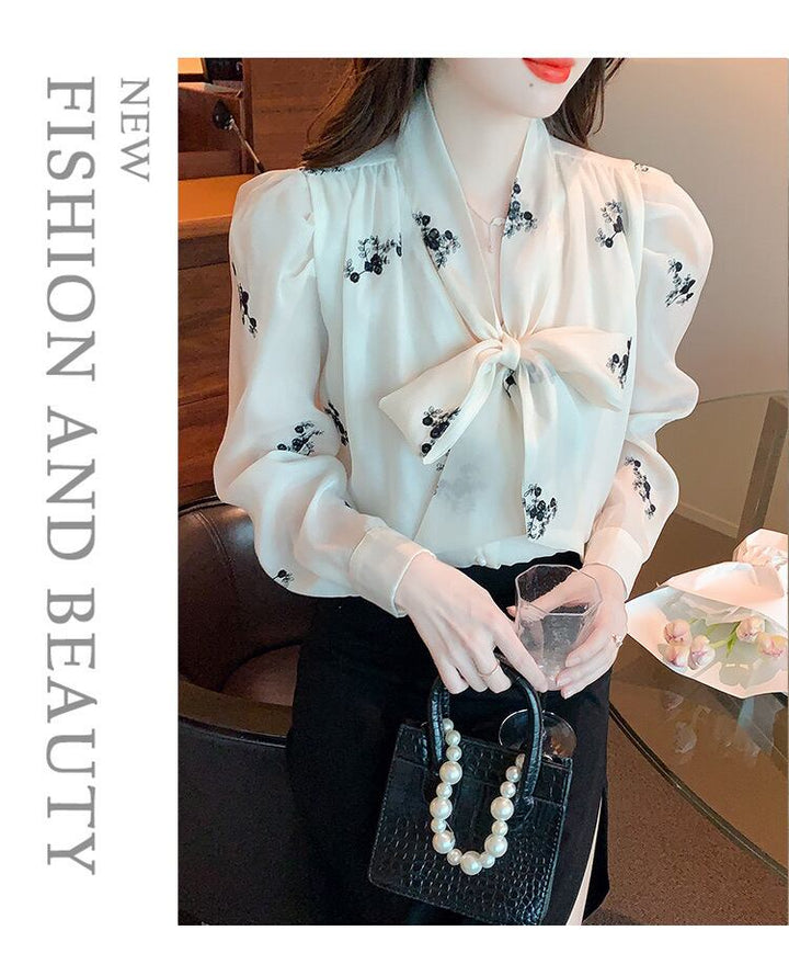 【tops】刺繍シャツトップス　M18478