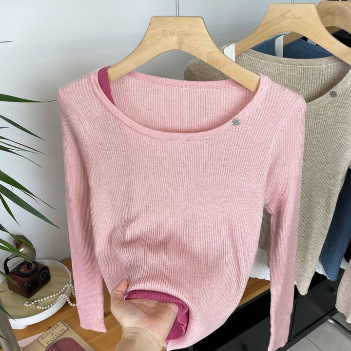 【tops】切り替えニットトップス　M26510