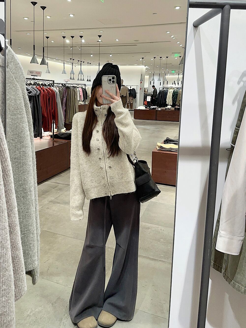 【outer】ファスナーニットカーデ　M28861