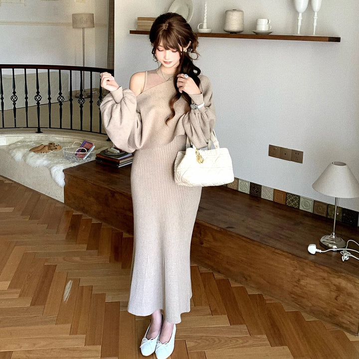 【set】4WAYシアードッキングワンピースセット　N3462