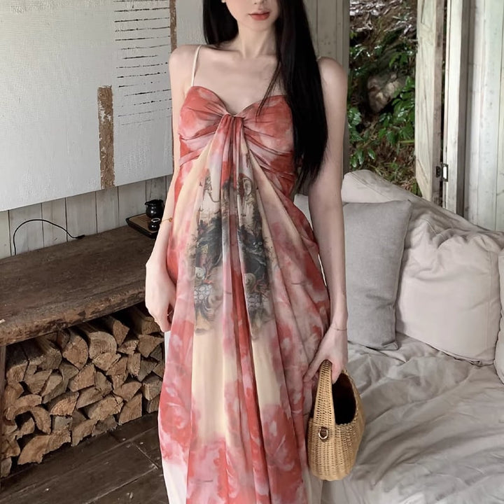 【dress】ロングキャミワンピース Q8334