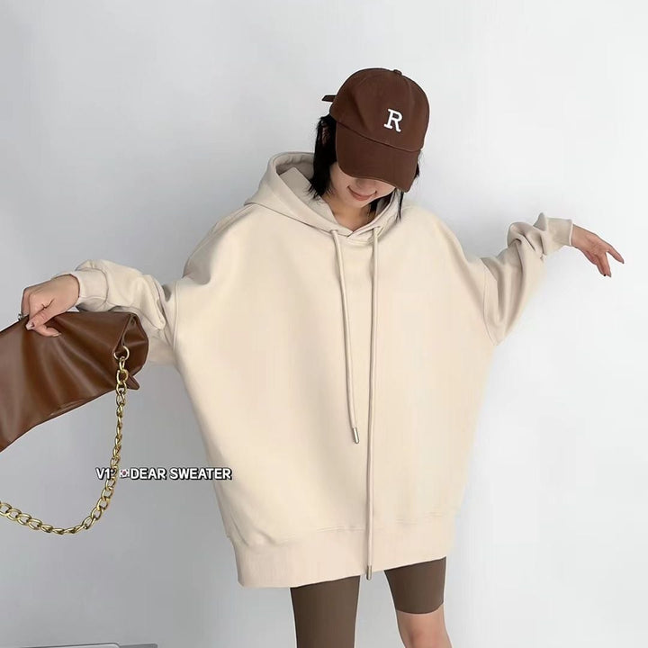 【tops】無地フーディーパーカー　M18116