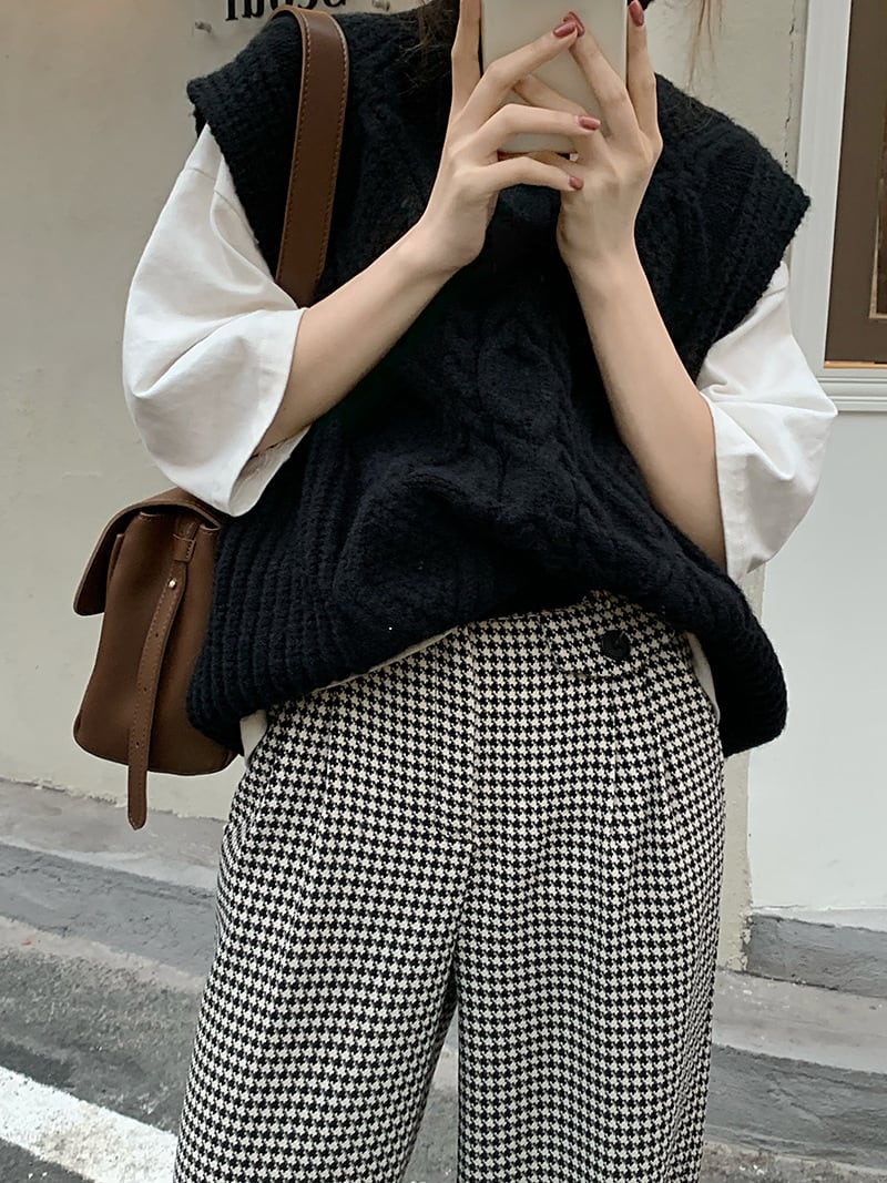 【tops】ハイネックニットプルオーバー　M18399
