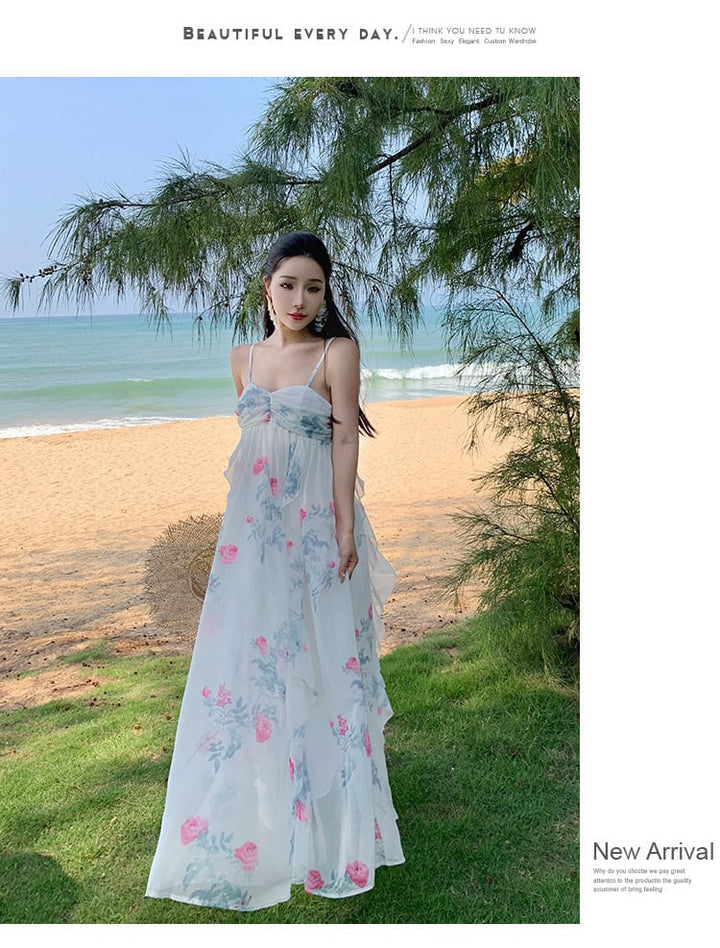 【dress】キャミ花柄ワンピース　M25302