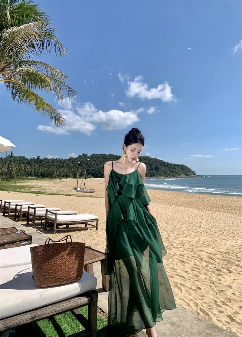 【dress】フリルキャミワンピース　M24979