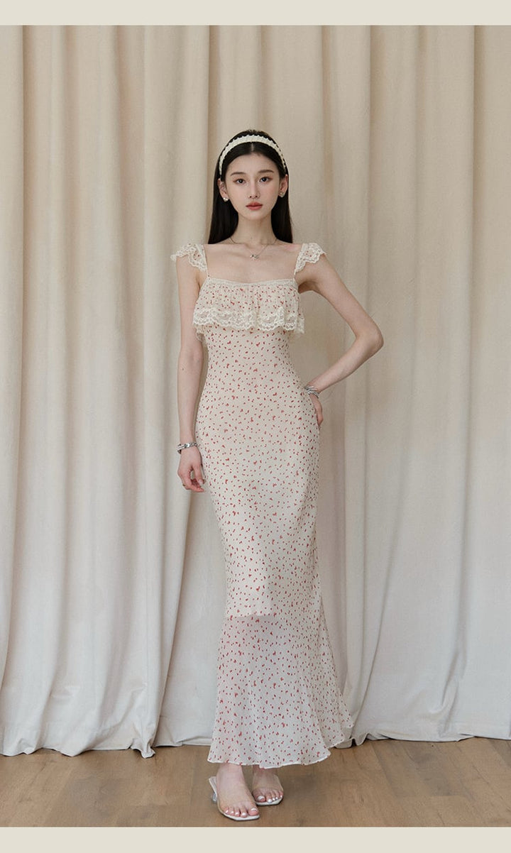 【dress】レースフリルキャミワンピース　M31661