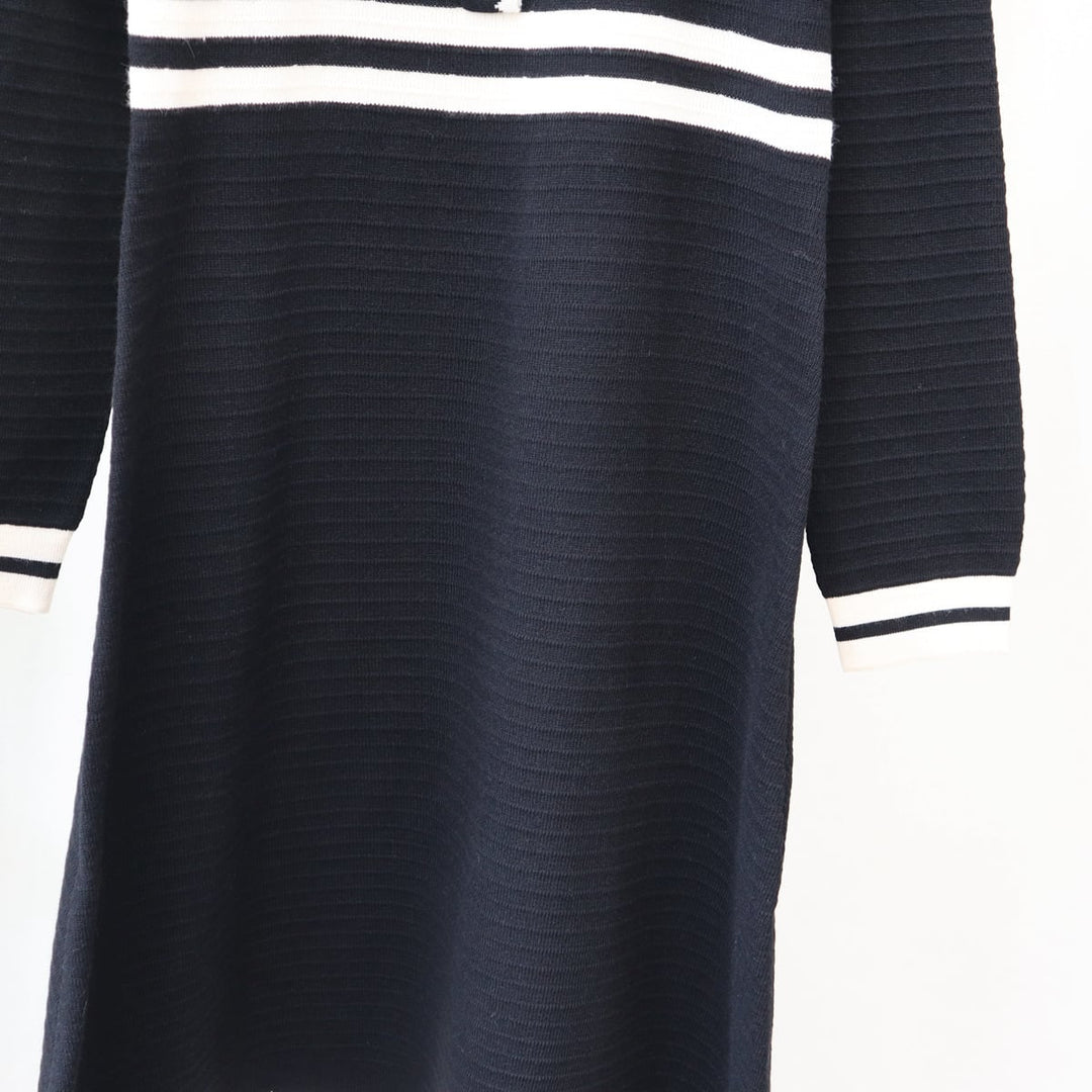 【dress】リボン付きニットワンピース　M18340