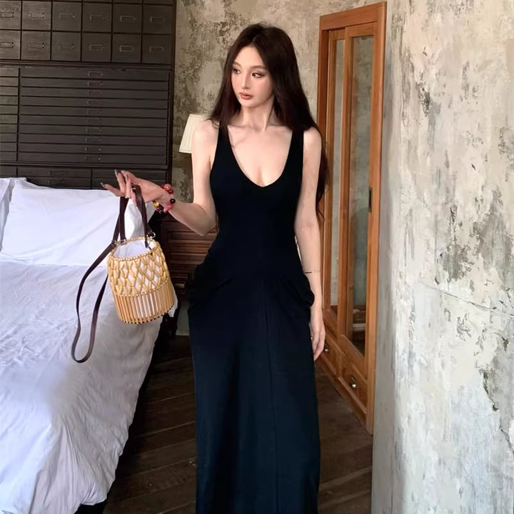 【dress】ロングキャミワンピース Q8267