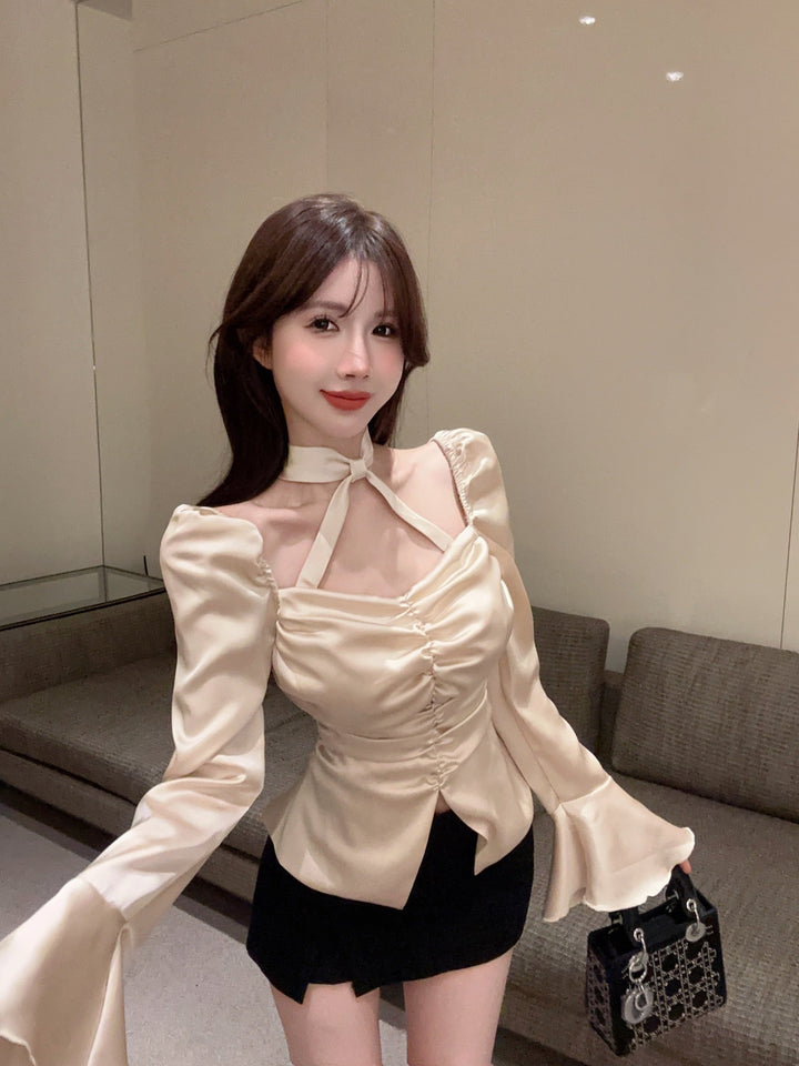 【tops】ホルターネックブラウス　M26375