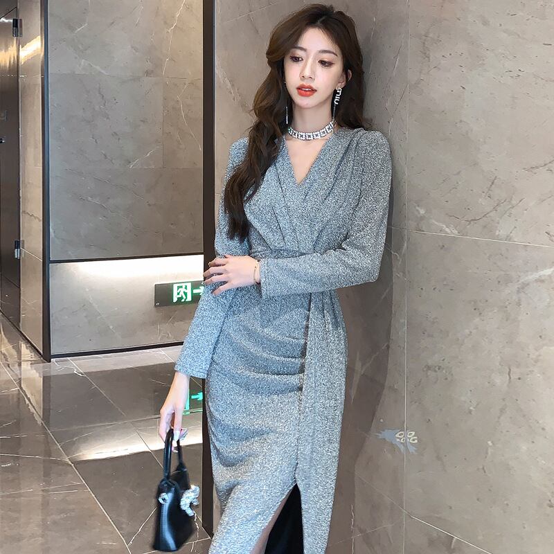 【dress】Vネックデートワンピース　M18898