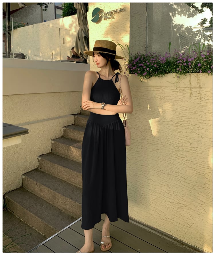 【dress】ホルターネックニットワンピース　M24580