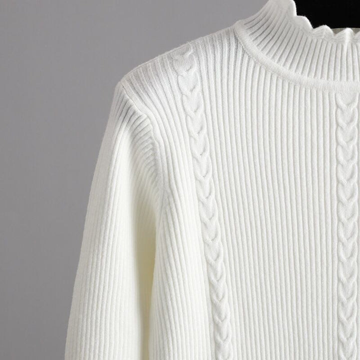 【dress】レース切り替えニットワンピース　M28471