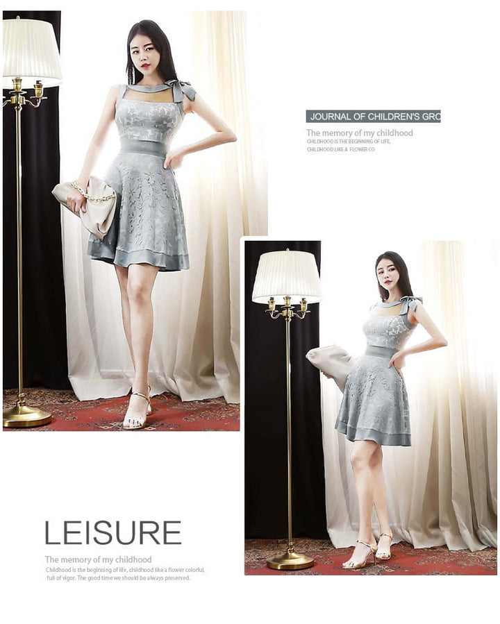 【dress】気質満点大人可愛いレースデートワンピース着瘦せ　M16748