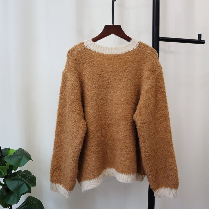 【outer】配色切り替えニットカーデ　M27601