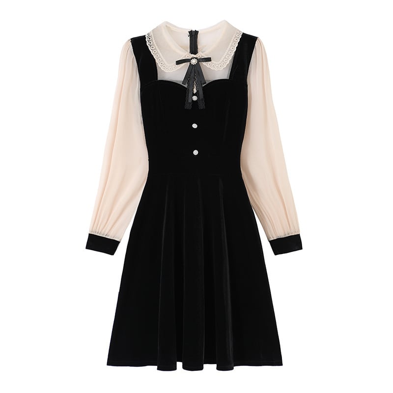 【dress】気質満点大人可愛い切り替えデートワンピース　M17574