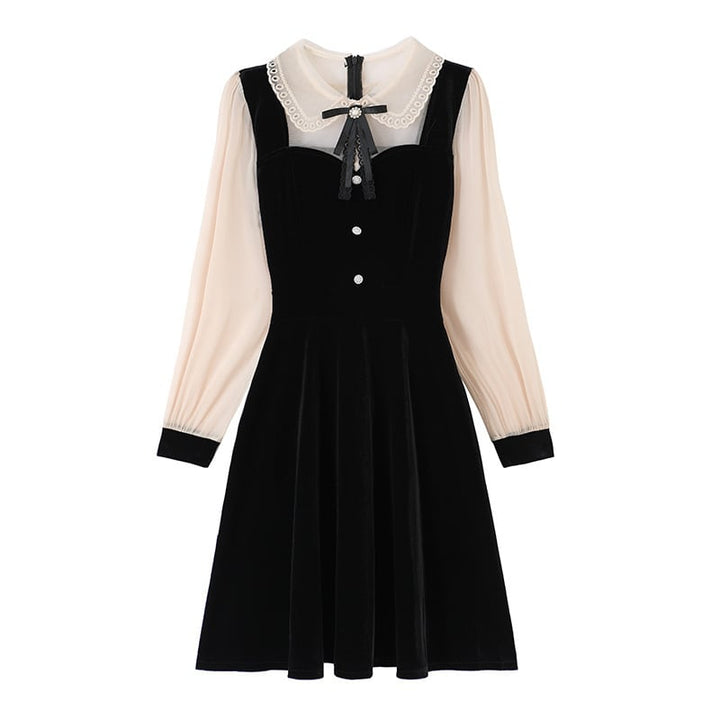 【dress】気質満点大人可愛い切り替えデートワンピース　M17574