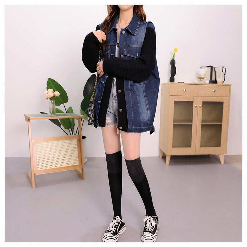 【outer】ドッキングニットカーデ　M19335