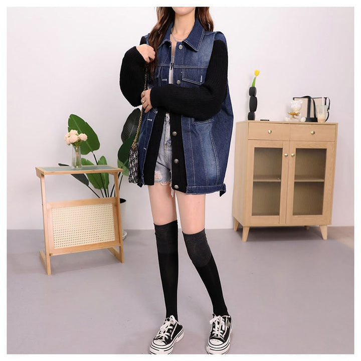 【outer】ドッキングニットカーデ　M19335