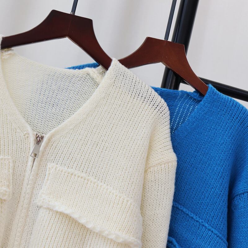 【outer】ファスナーニットカーデ　M28629