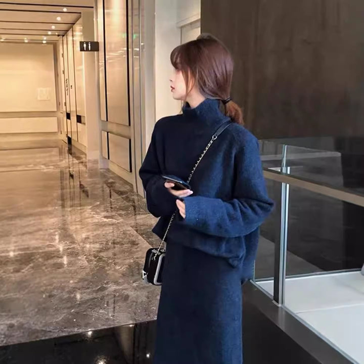 【set】ニットセーター+スカートセット　M26495