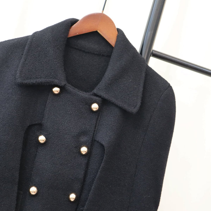 【outer】ダブルボタンケープコート　M18218