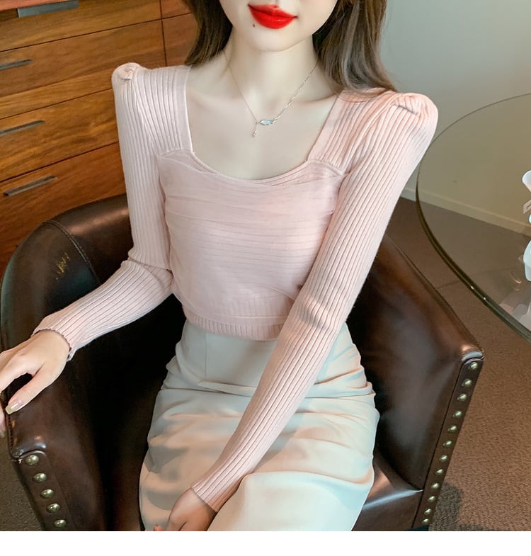 【tops】チュールドッキングニットトップス　M27555