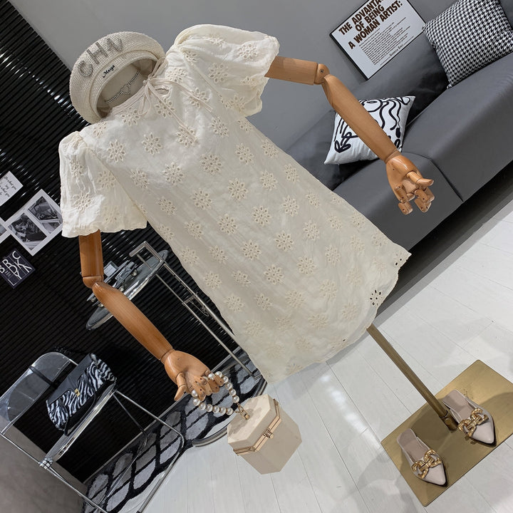 【dress】カットワークワンピース　M24001